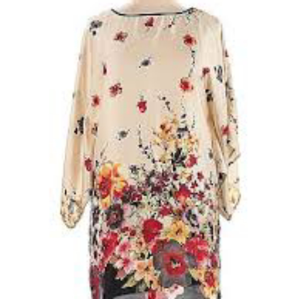 Allen B floral kimono dress